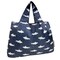 Wrapables Large Foldable Tote Nylon Reusable Grocery Bags, Ocean Fish